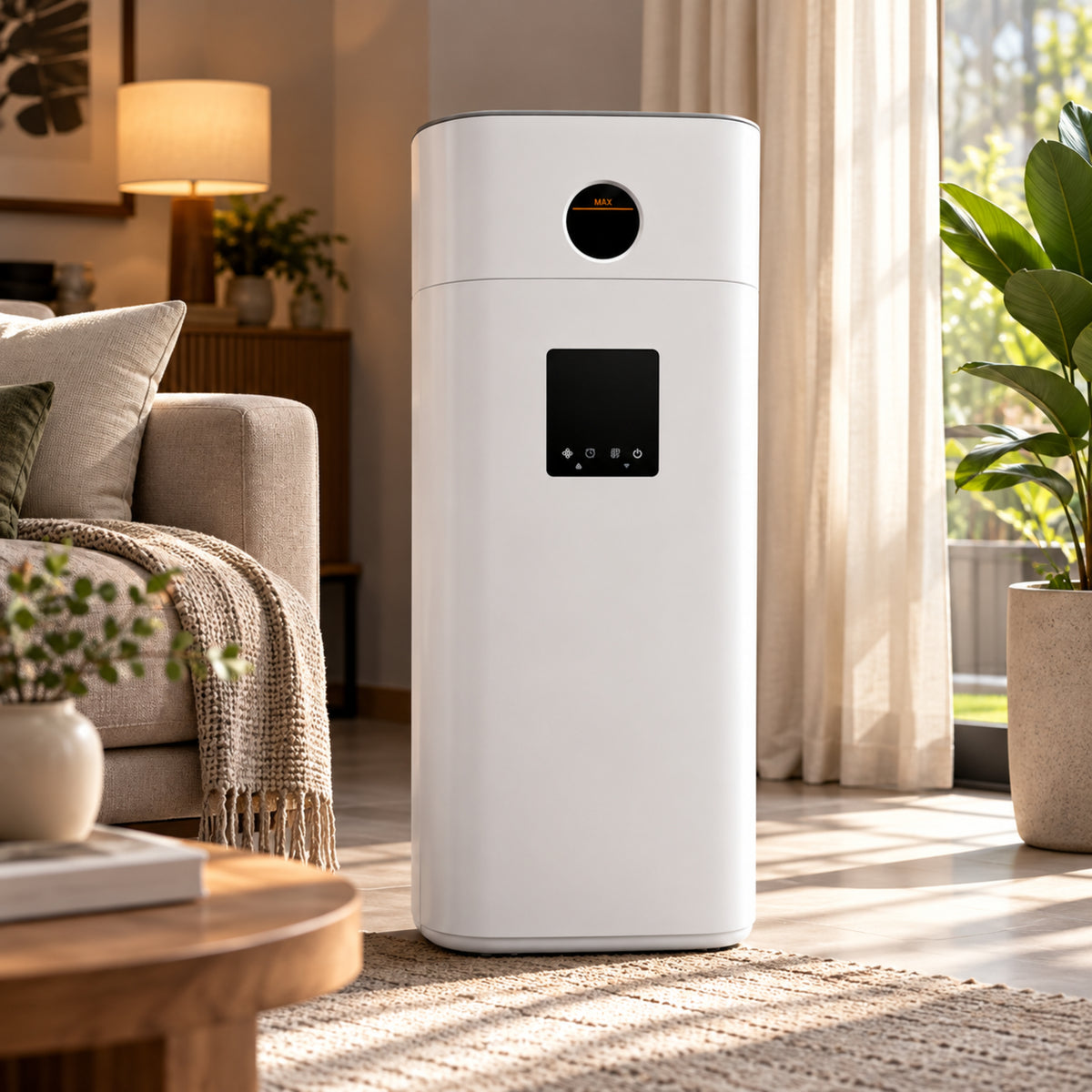 Purella Atmos white air purifier and humidifier
