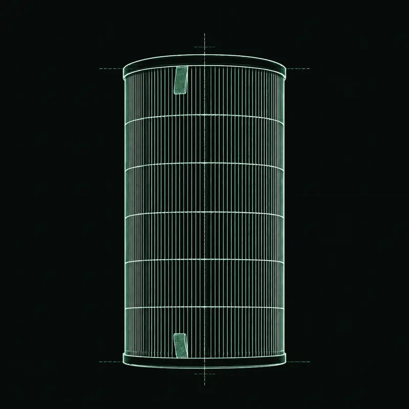 Line drawing of the Atmos replacement filter